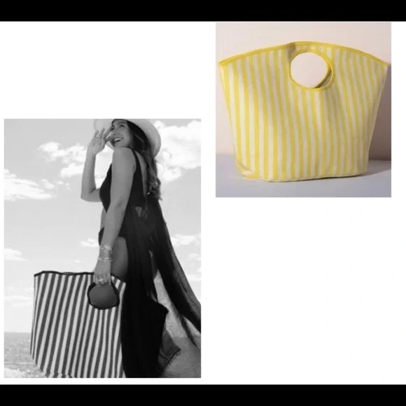 Shiraleah Lolita Striped Tote - Yellow - Picture 2 of 3